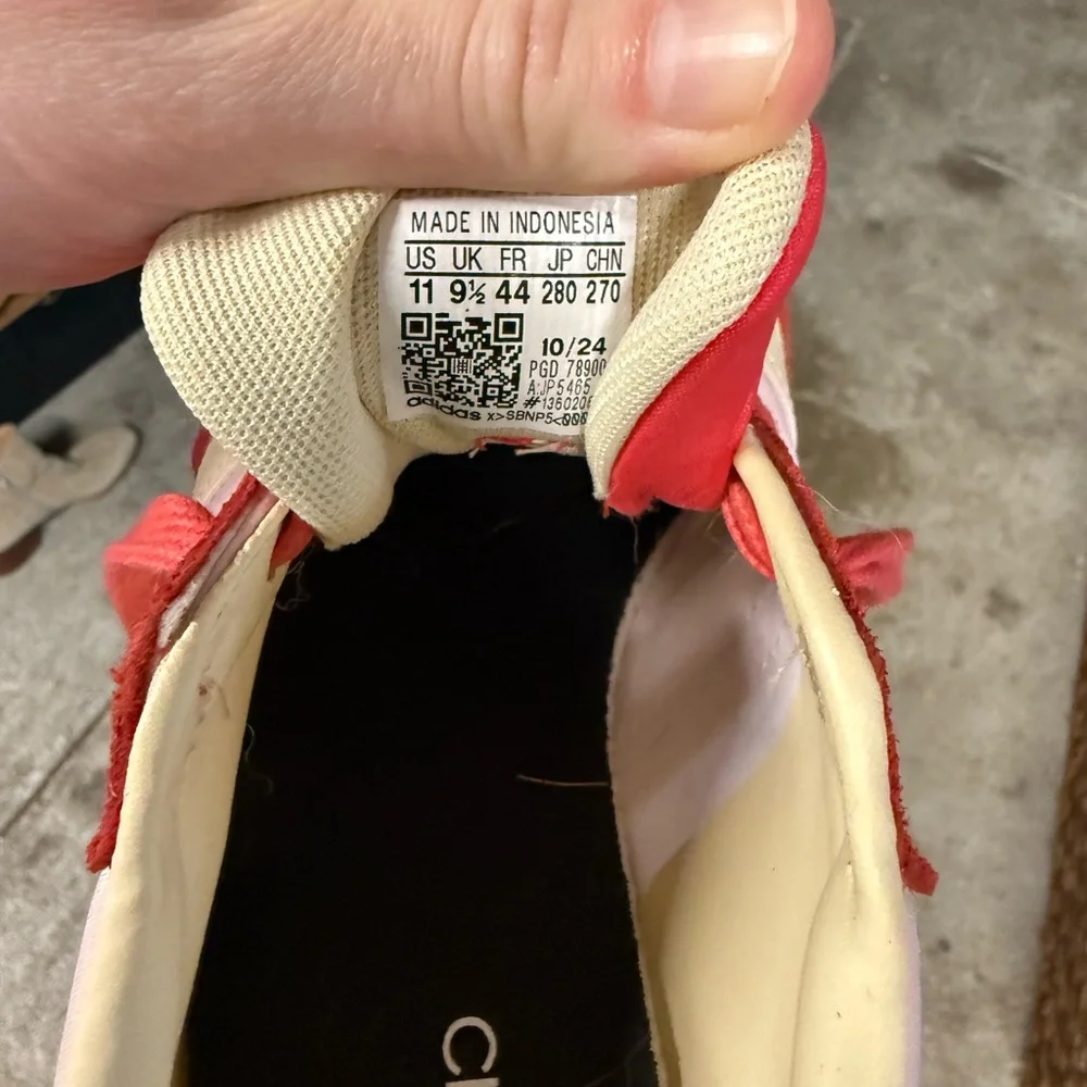 Adidas Red and Cream Athletic Shoes - Picture 4 of 4